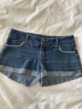 Low Rise Denim Shorts